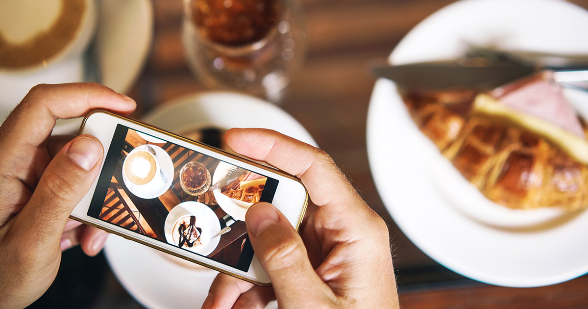 la condivisione del food sui social